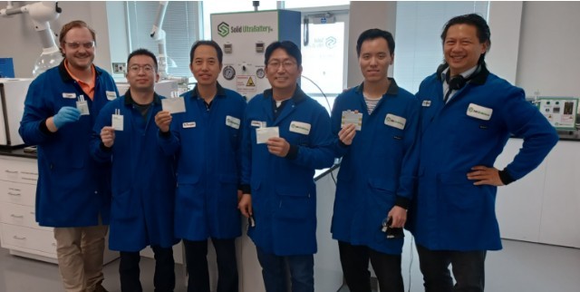 Solid UltraBattery team in the Guelph, Ontario battery lab